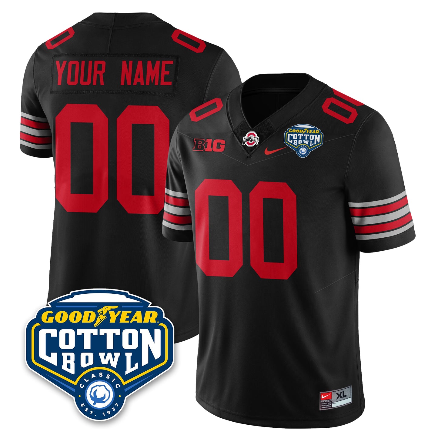 OSU Football Vapor Limited Jersey - Cotton Bowl - All Stitched