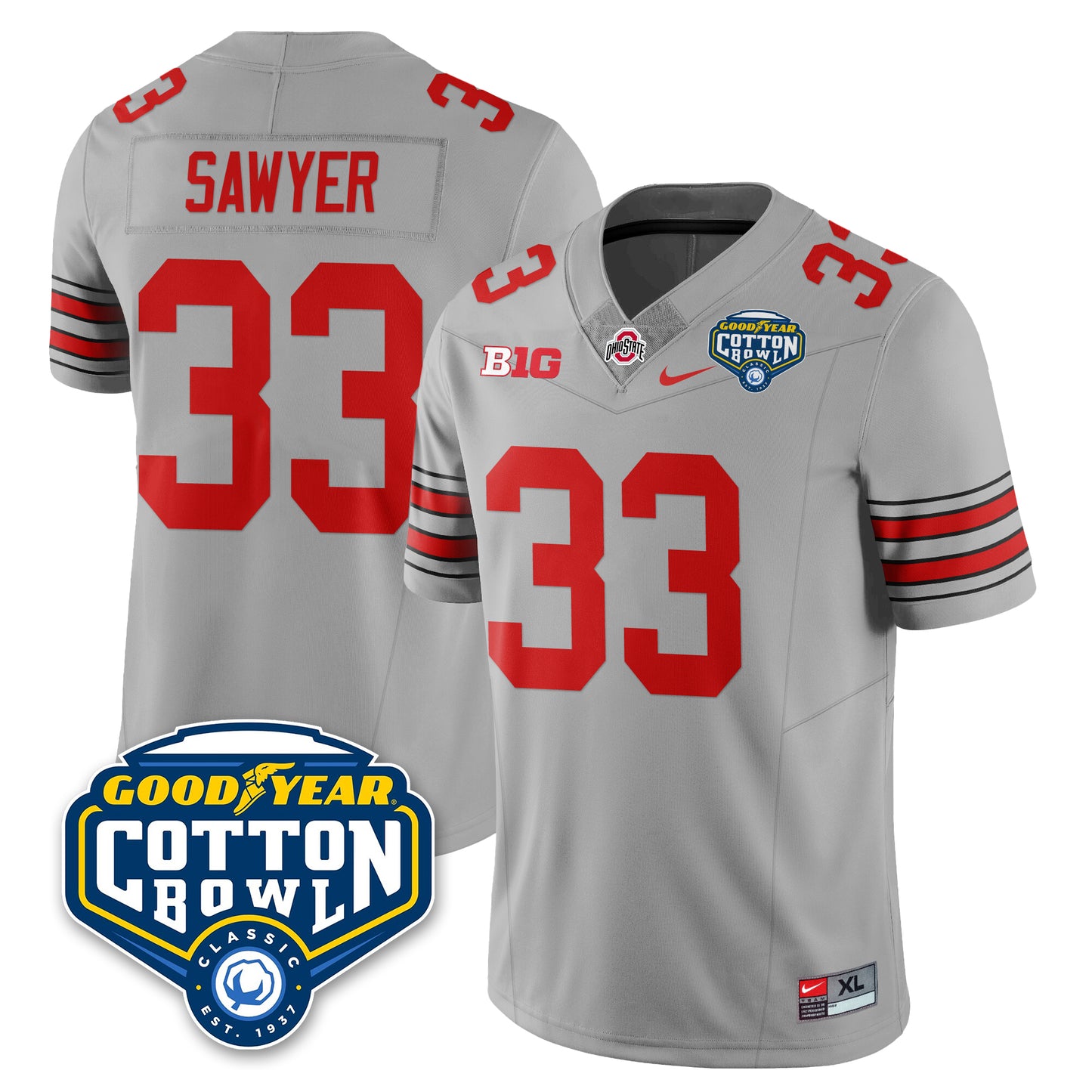 OSU Football Vapor Limited Jersey - Cotton Bowl - All Stitched