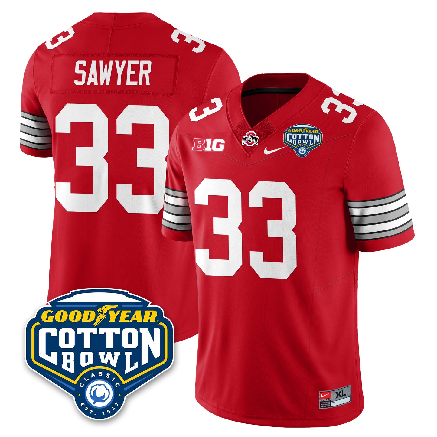 OSU Football Vapor Limited Jersey - Cotton Bowl - All Stitched