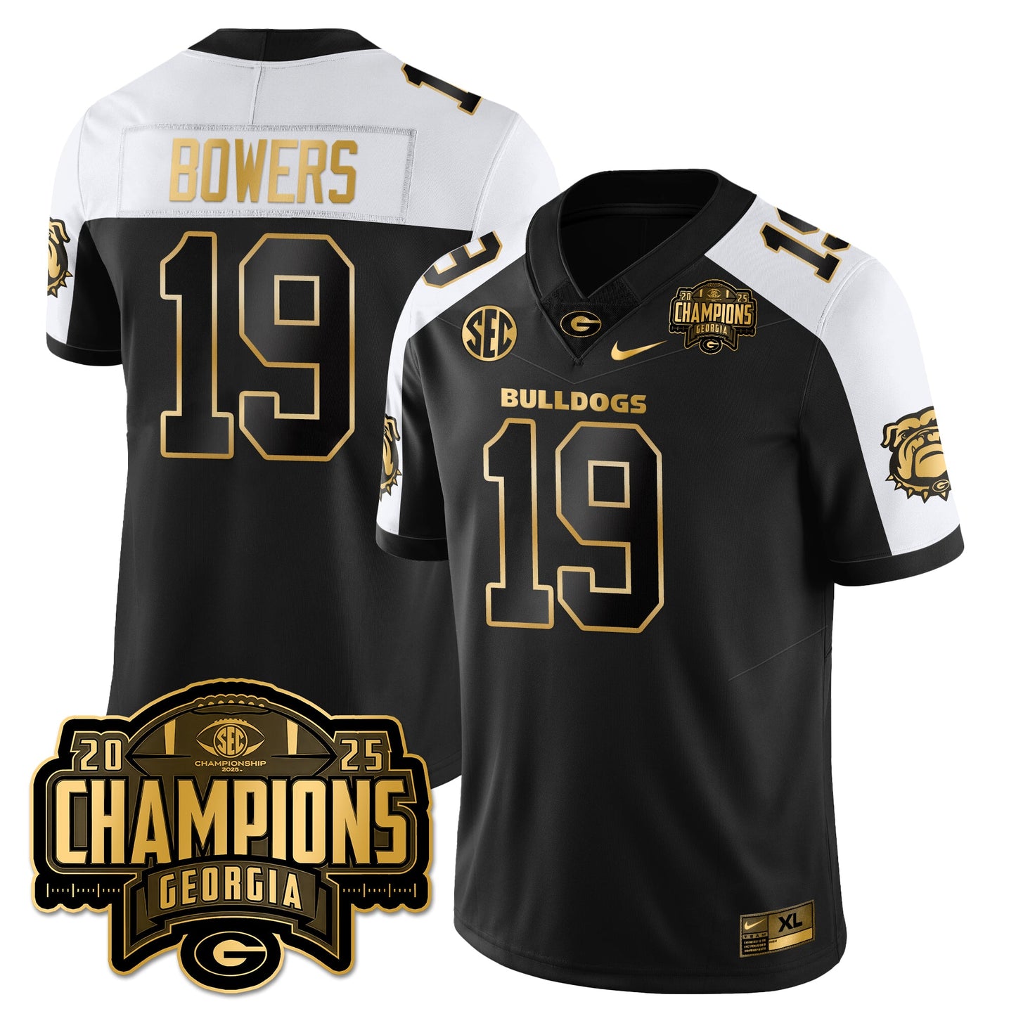 UGA Vapor Limited Gold Jersey - SEC Football Champions - All Stitched