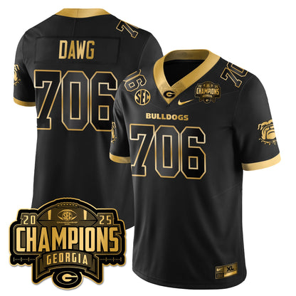 UGA Vapor Limited Gold Jersey - SEC Football Champions - All Stitched