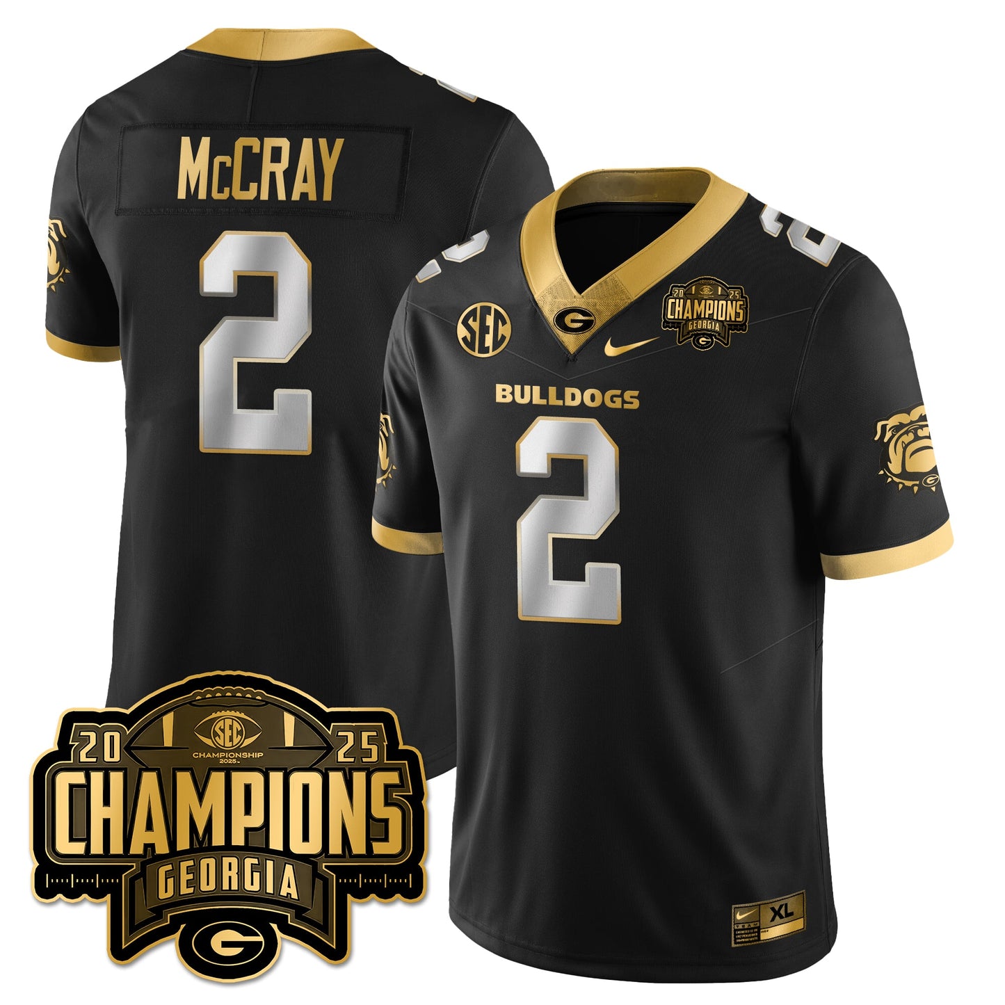 UGA Vapor Limited Gold Jersey - SEC Football Champions - All Stitched