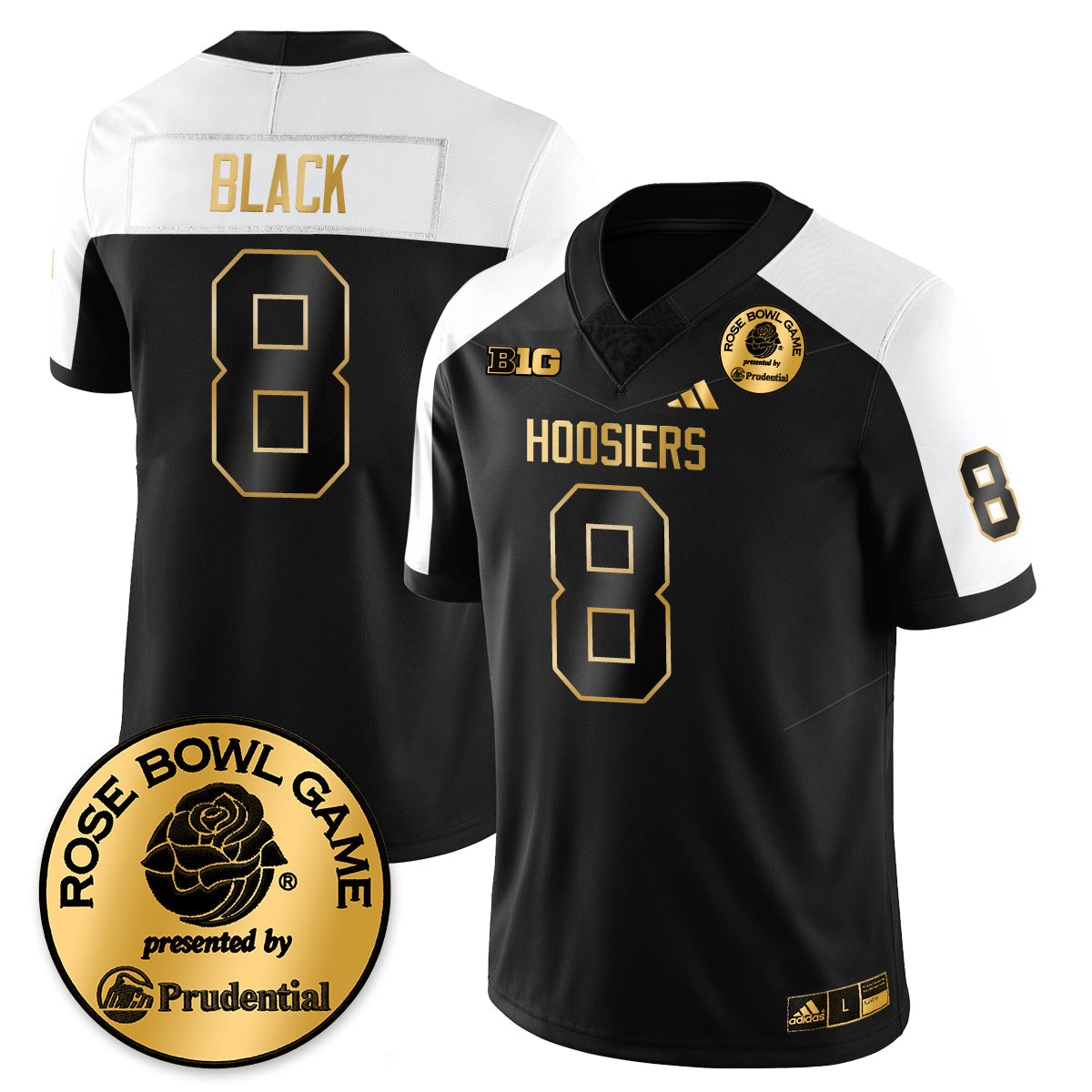 Indiana Hoosiers Vapor Limited Football Gold Jersey - Rose Bowl - All Stitched