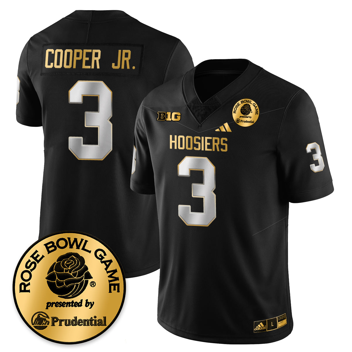 Indiana Hoosiers Vapor Limited Football Gold Jersey - Rose Bowl - All Stitched