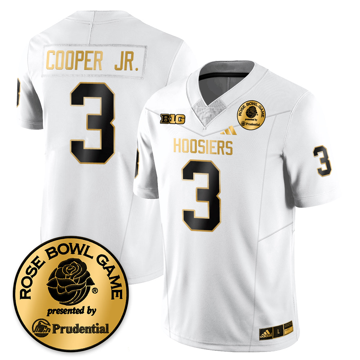 Indiana Hoosiers Vapor Limited Football Gold Jersey - Rose Bowl - All Stitched