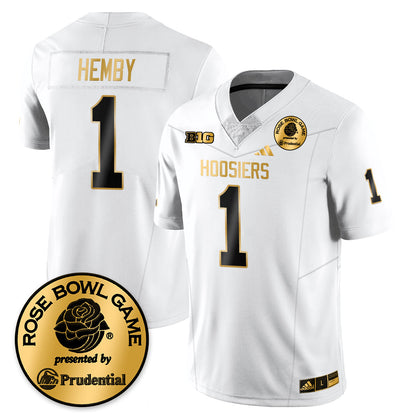 Indiana Hoosiers Vapor Limited Football Gold Jersey - Rose Bowl - All Stitched
