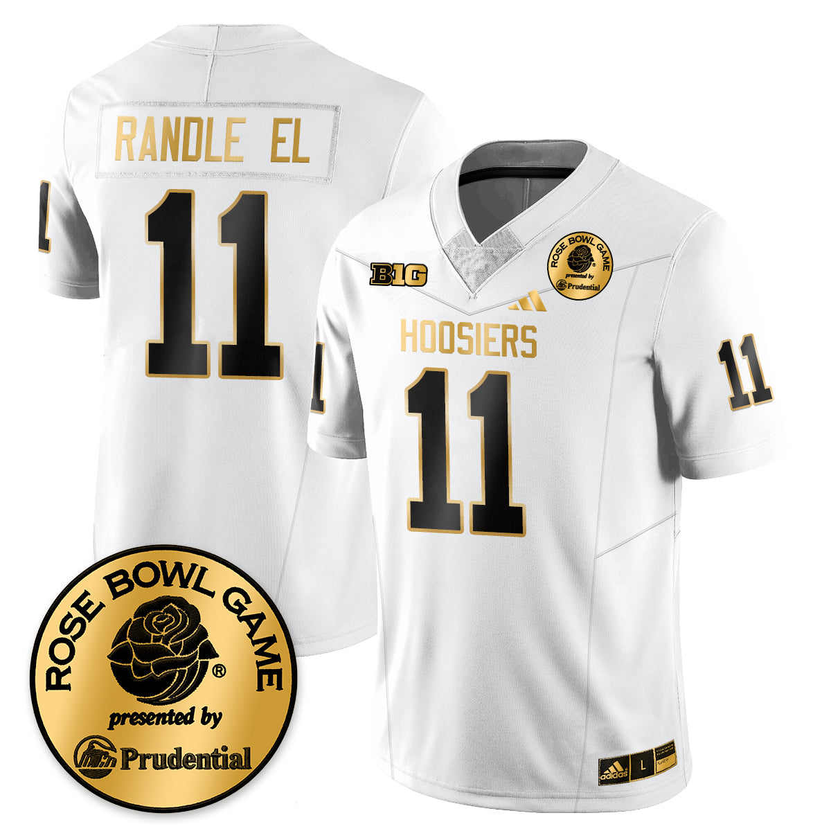 Indiana Hoosiers Vapor Limited Football Gold Jersey - Rose Bowl - All Stitched