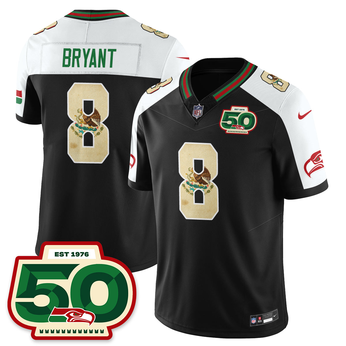 Seattle Seahawks Mexico Vapor Limited Jersey - All Stitched