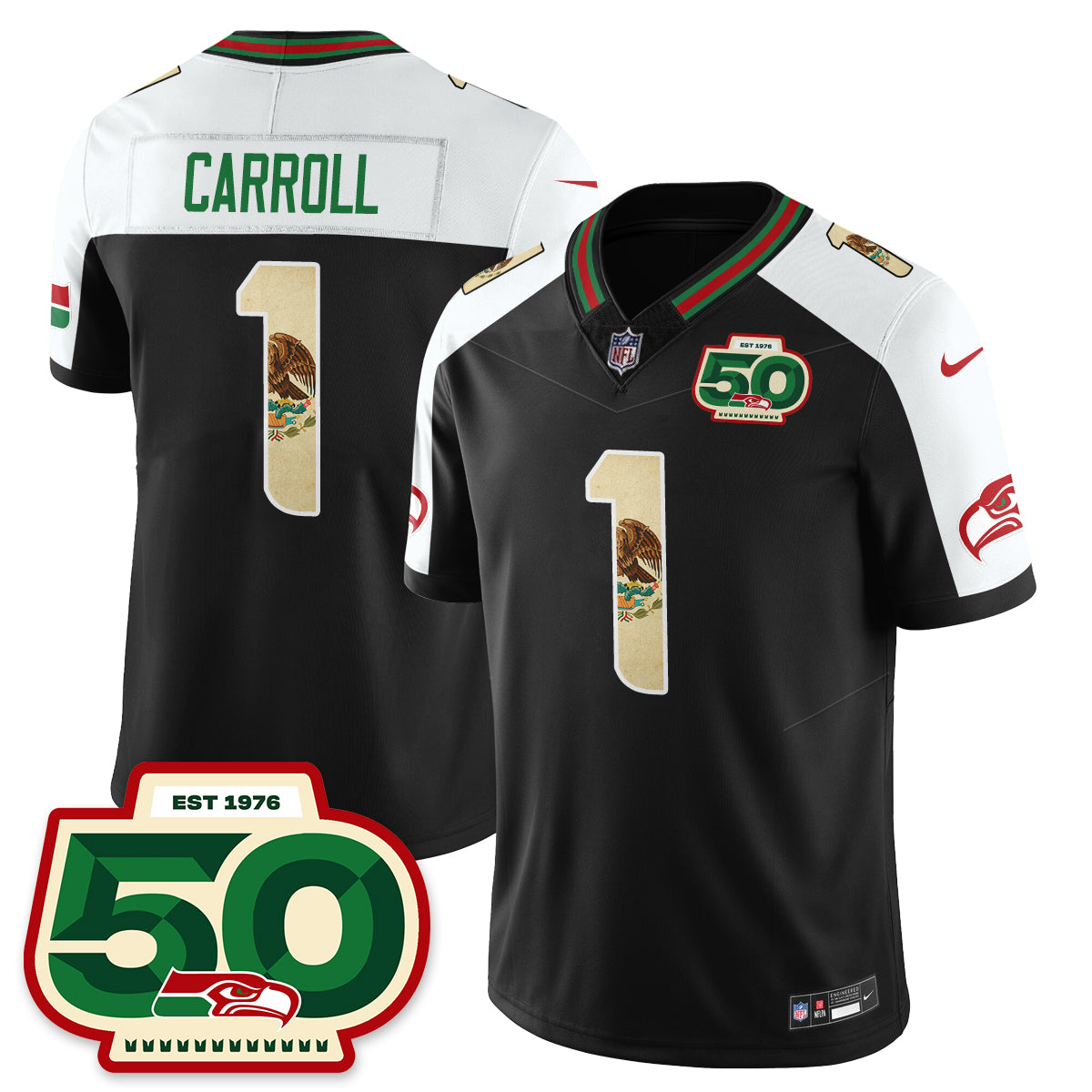 Seattle Seahawks Mexico Vapor Limited Jersey - All Stitched