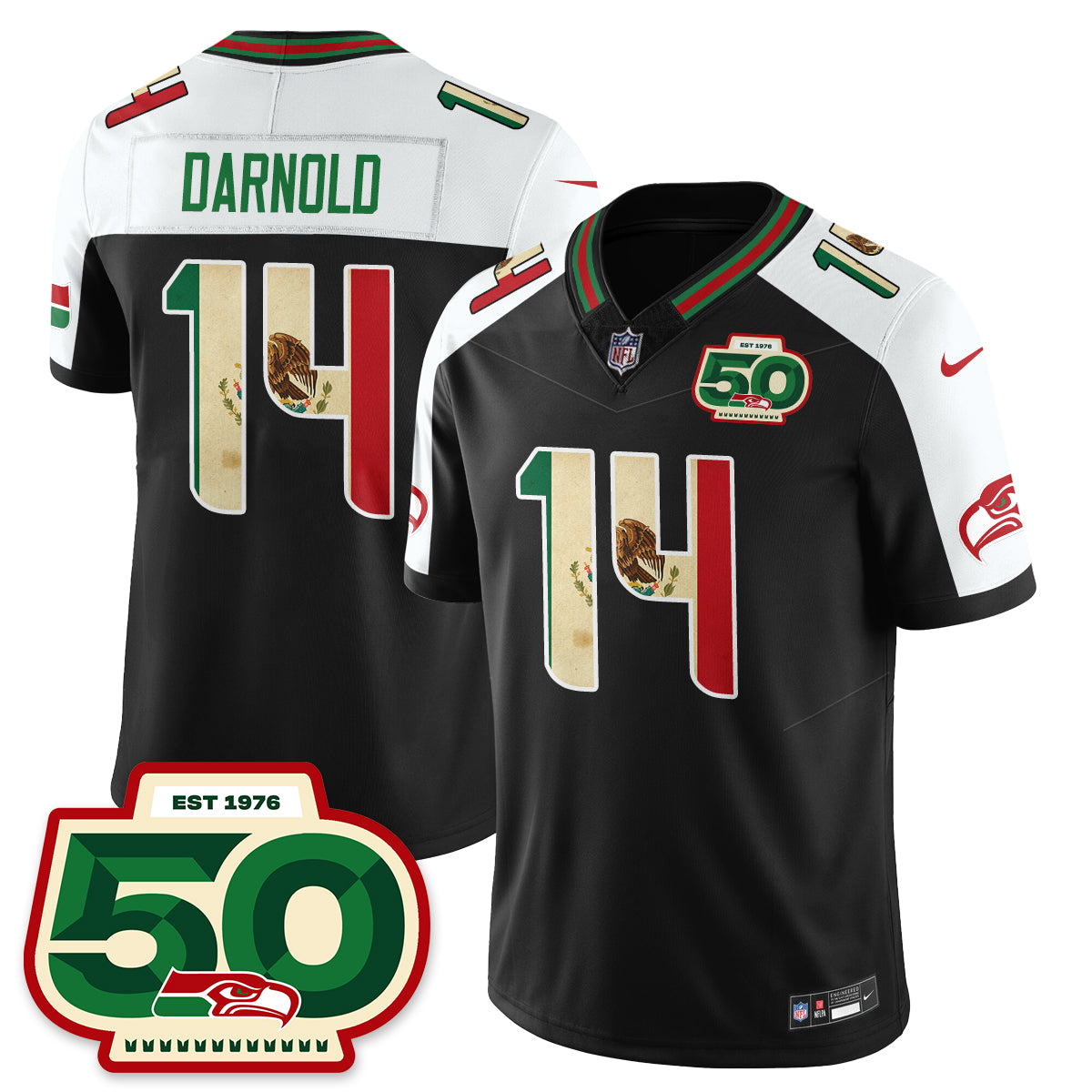 Seattle Seahawks Mexico Vapor Limited Jersey - All Stitched