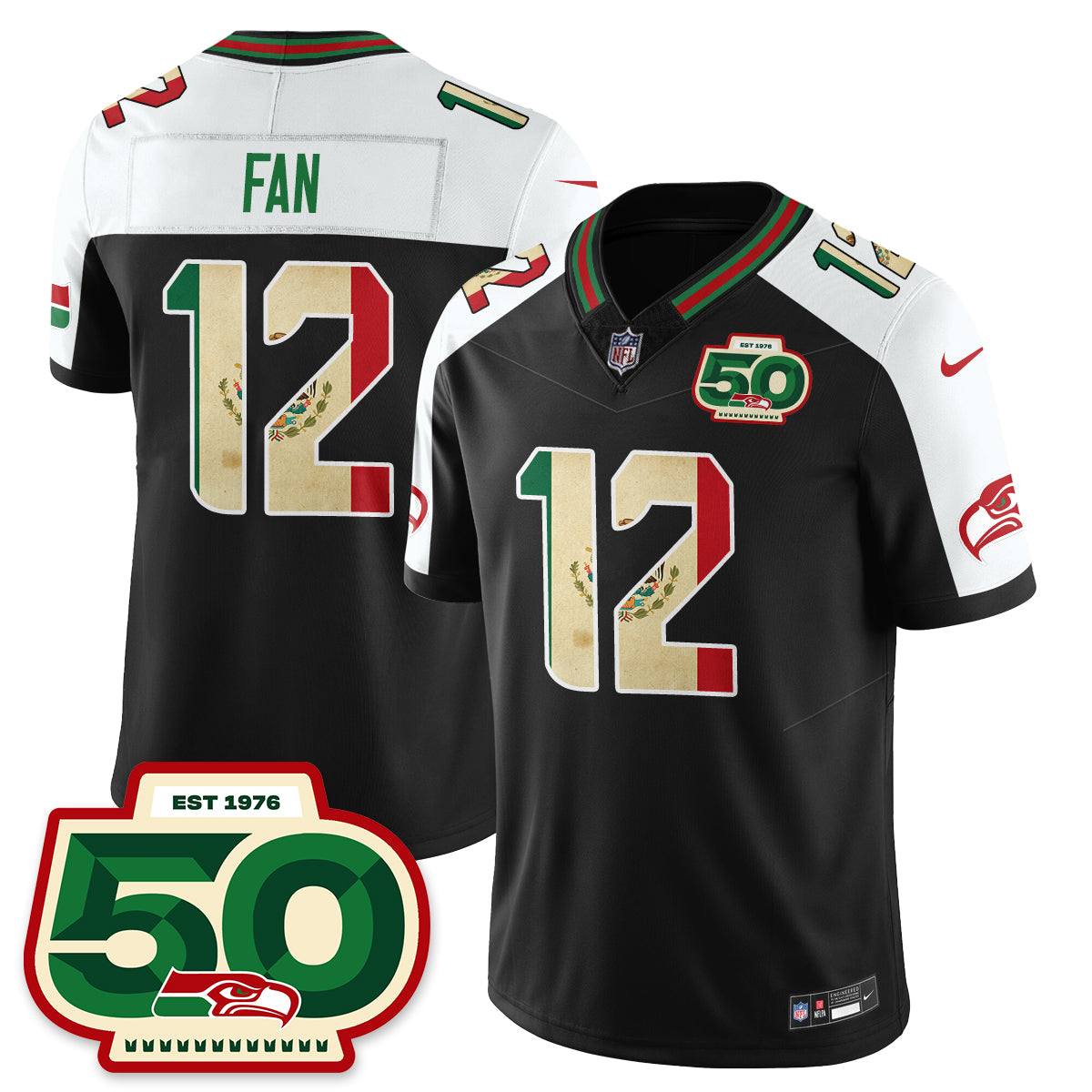 Seattle Seahawks Mexico Vapor Limited Jersey - All Stitched