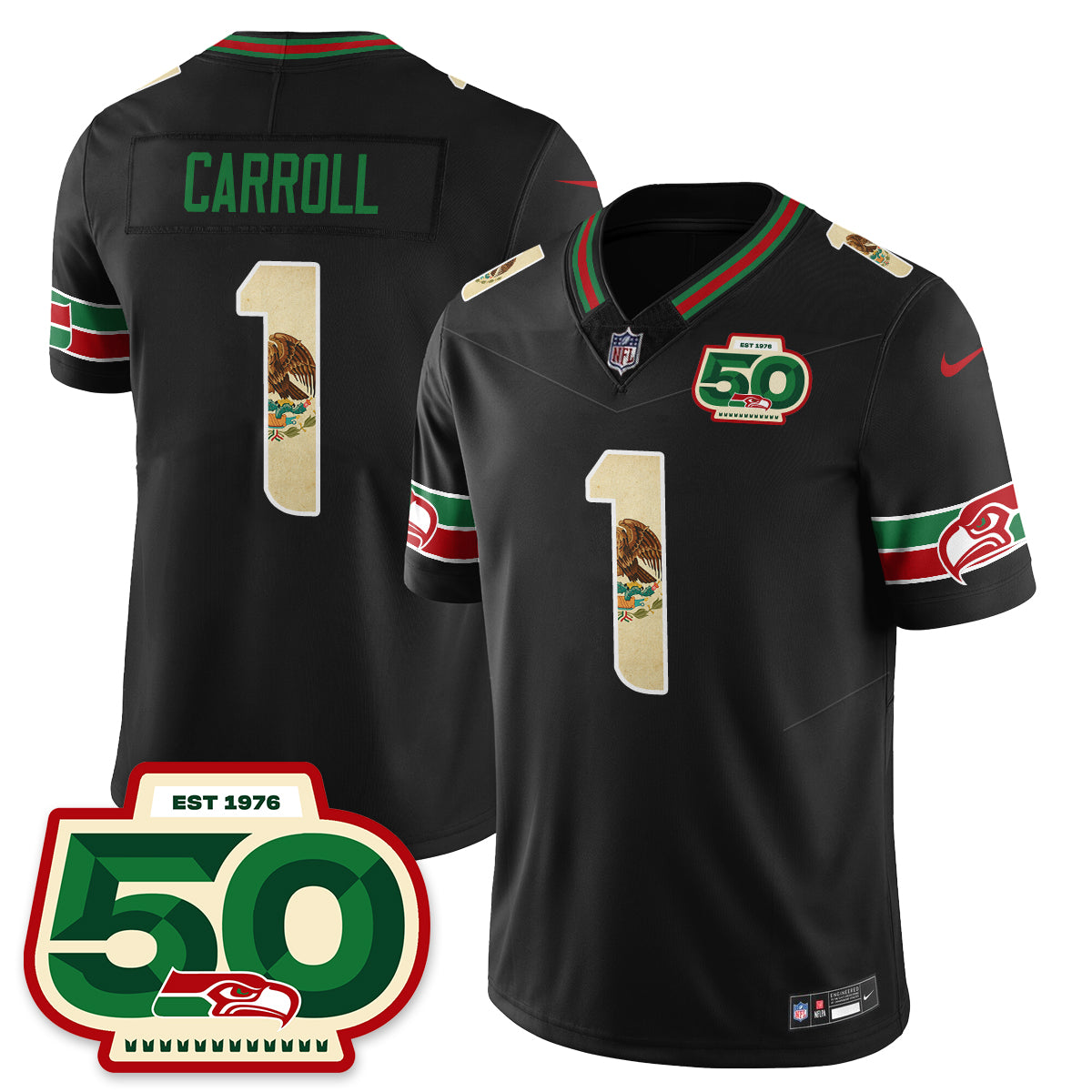 Seattle Seahawks Mexico Vapor Limited Jersey - All Stitched