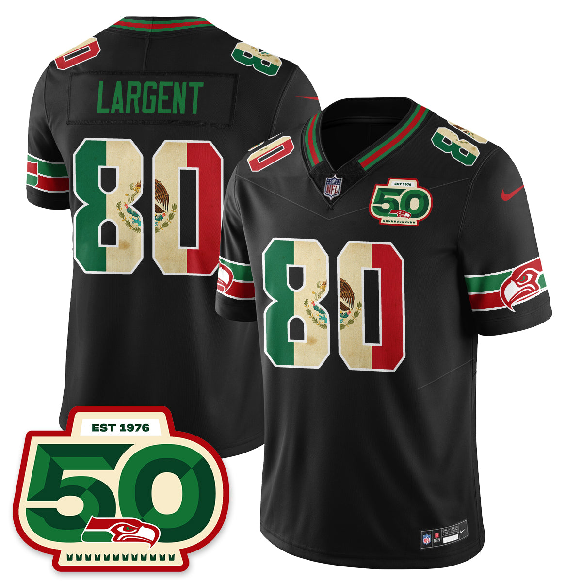 Seattle Seahawks Mexico Vapor Limited Jersey - All Stitched