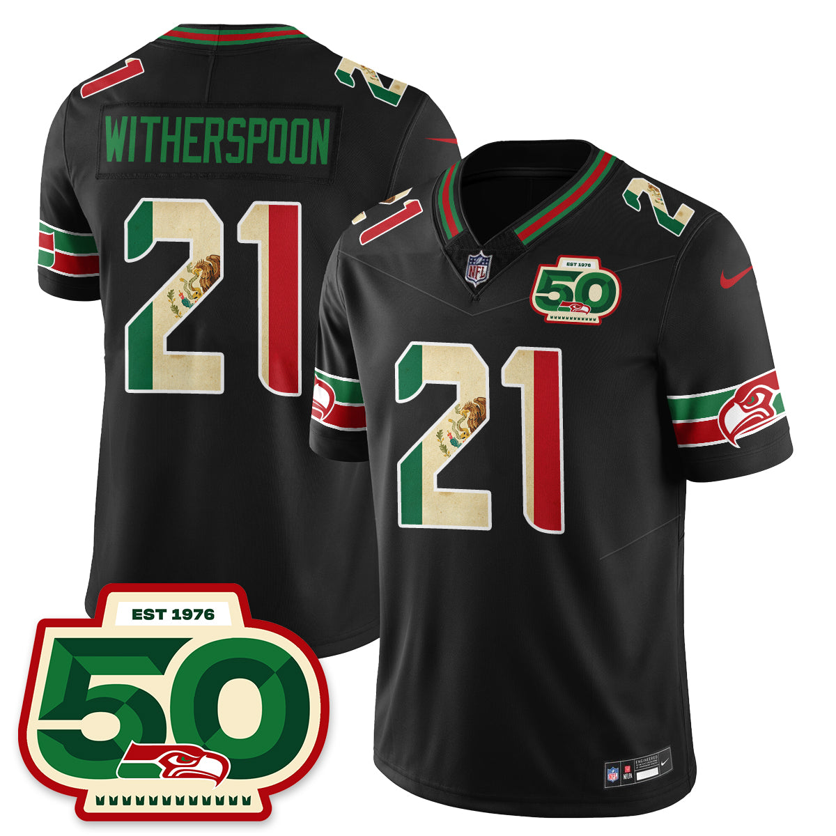 Seattle Seahawks Mexico Vapor Limited Jersey - All Stitched