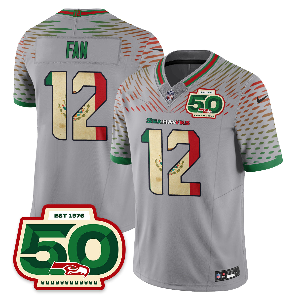 Seattle Seahawks Mexico Vapor Limited Jersey - All Stitched