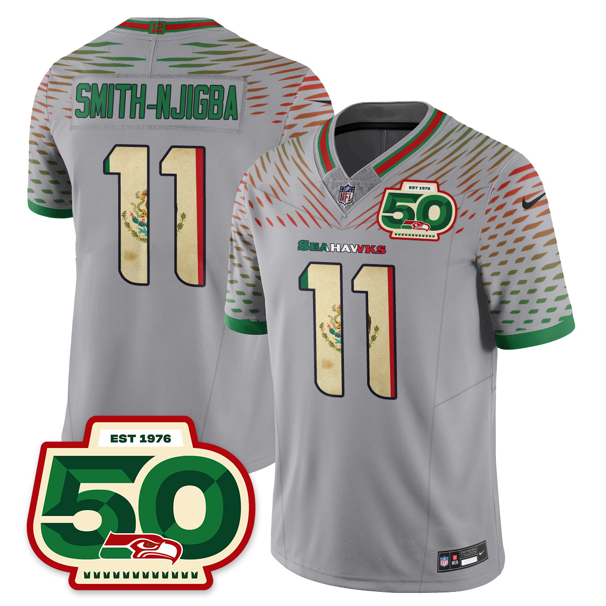 Seattle Seahawks Mexico Vapor Limited Jersey - All Stitched