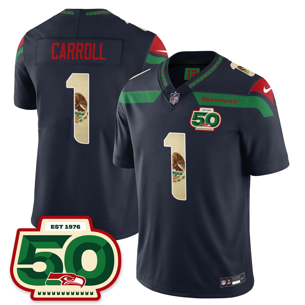 Seattle Seahawks Mexico Vapor Limited Jersey - All Stitched