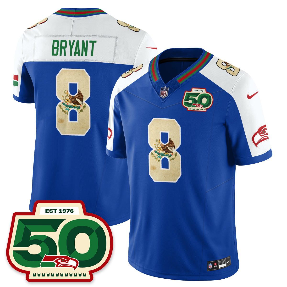 Seattle Seahawks Mexico Vapor Limited Jersey - All Stitched