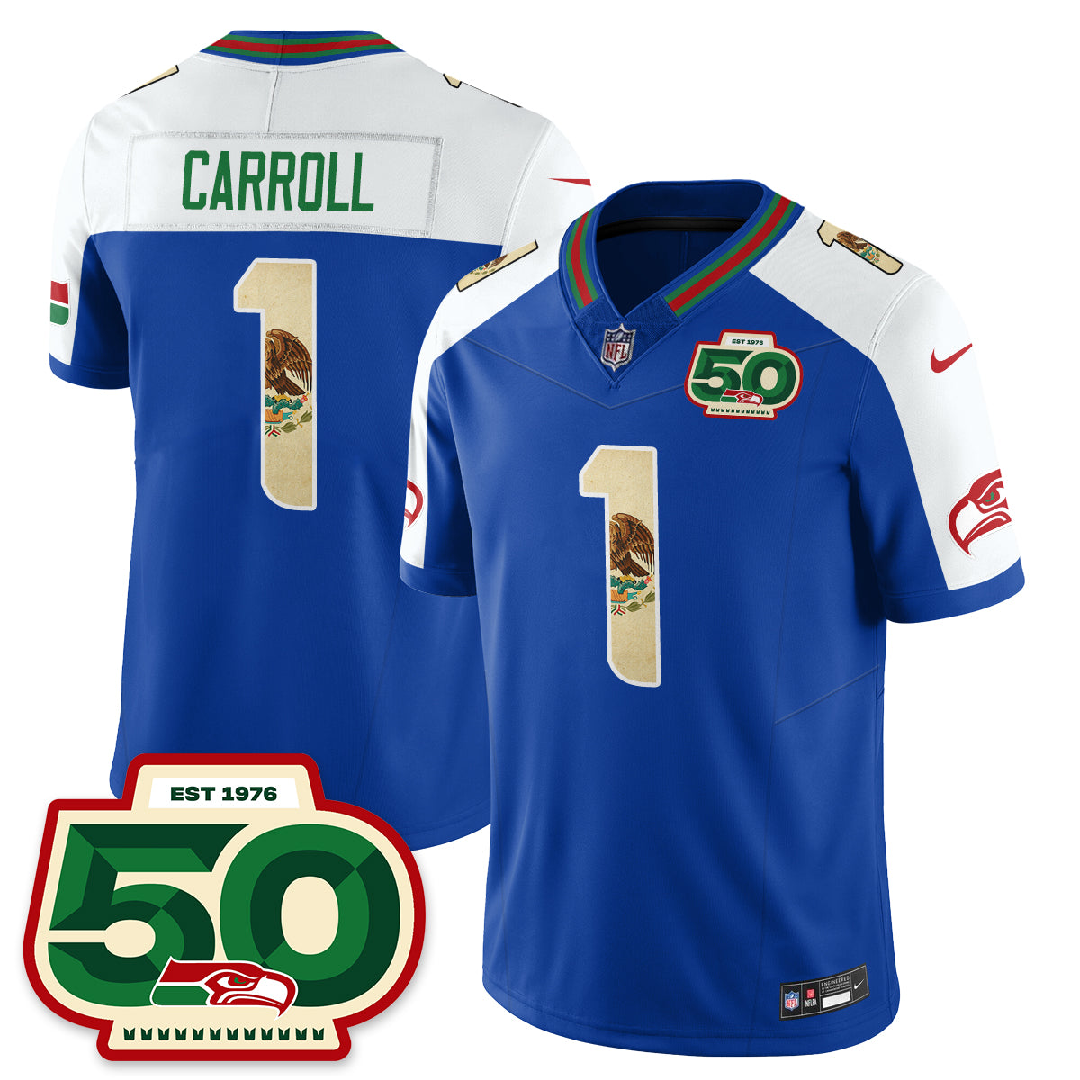 Seattle Seahawks Mexico Vapor Limited Jersey - All Stitched