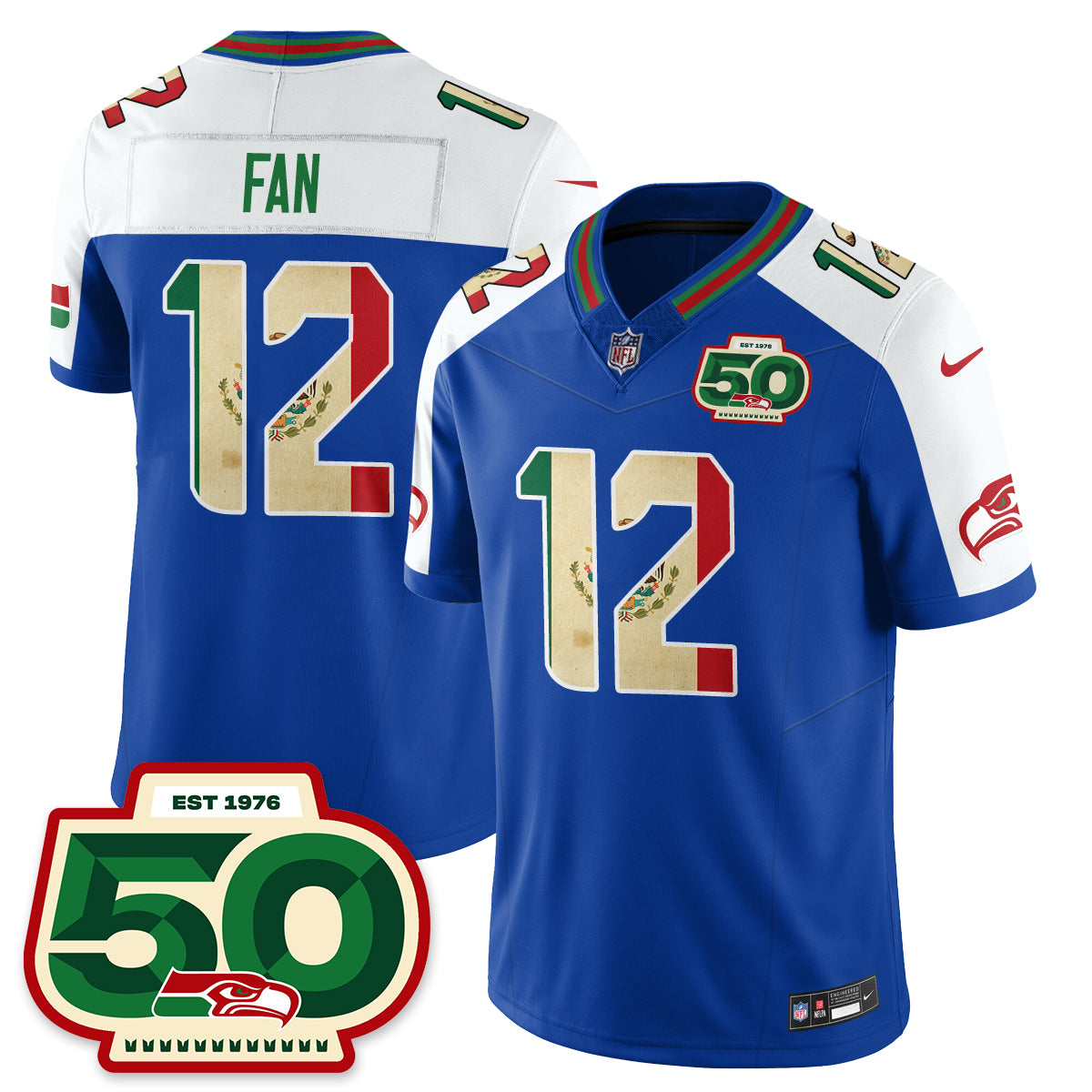 Seattle Seahawks Mexico Vapor Limited Jersey - All Stitched