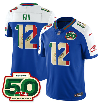 Seattle Seahawks Mexico Vapor Limited Jersey - All Stitched