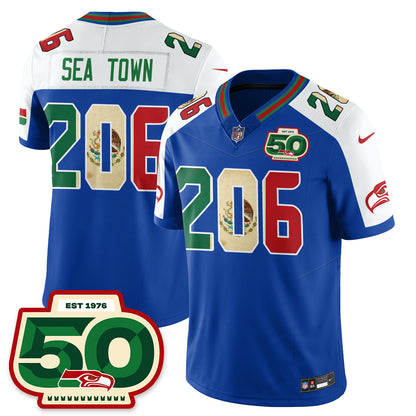Seattle Seahawks Mexico Vapor Limited Jersey - All Stitched