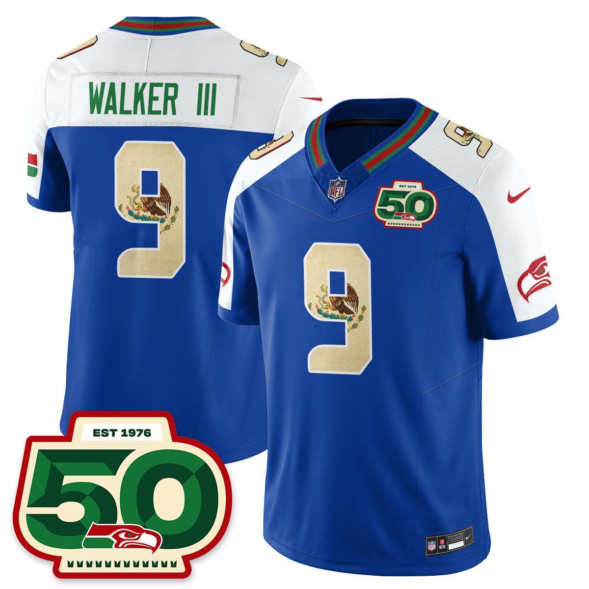 Seattle Seahawks Mexico Vapor Limited Jersey - All Stitched
