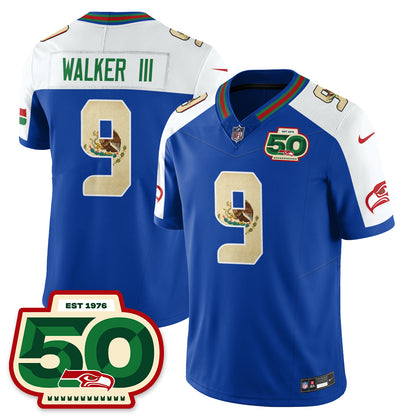 Seattle Seahawks Mexico Vapor Limited Jersey - All Stitched
