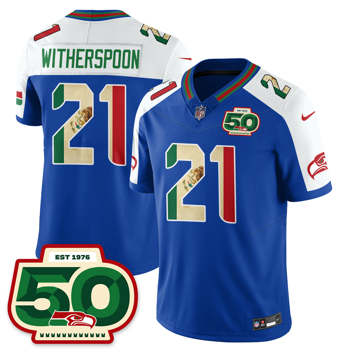 Seattle Seahawks Mexico Vapor Limited Jersey - All Stitched