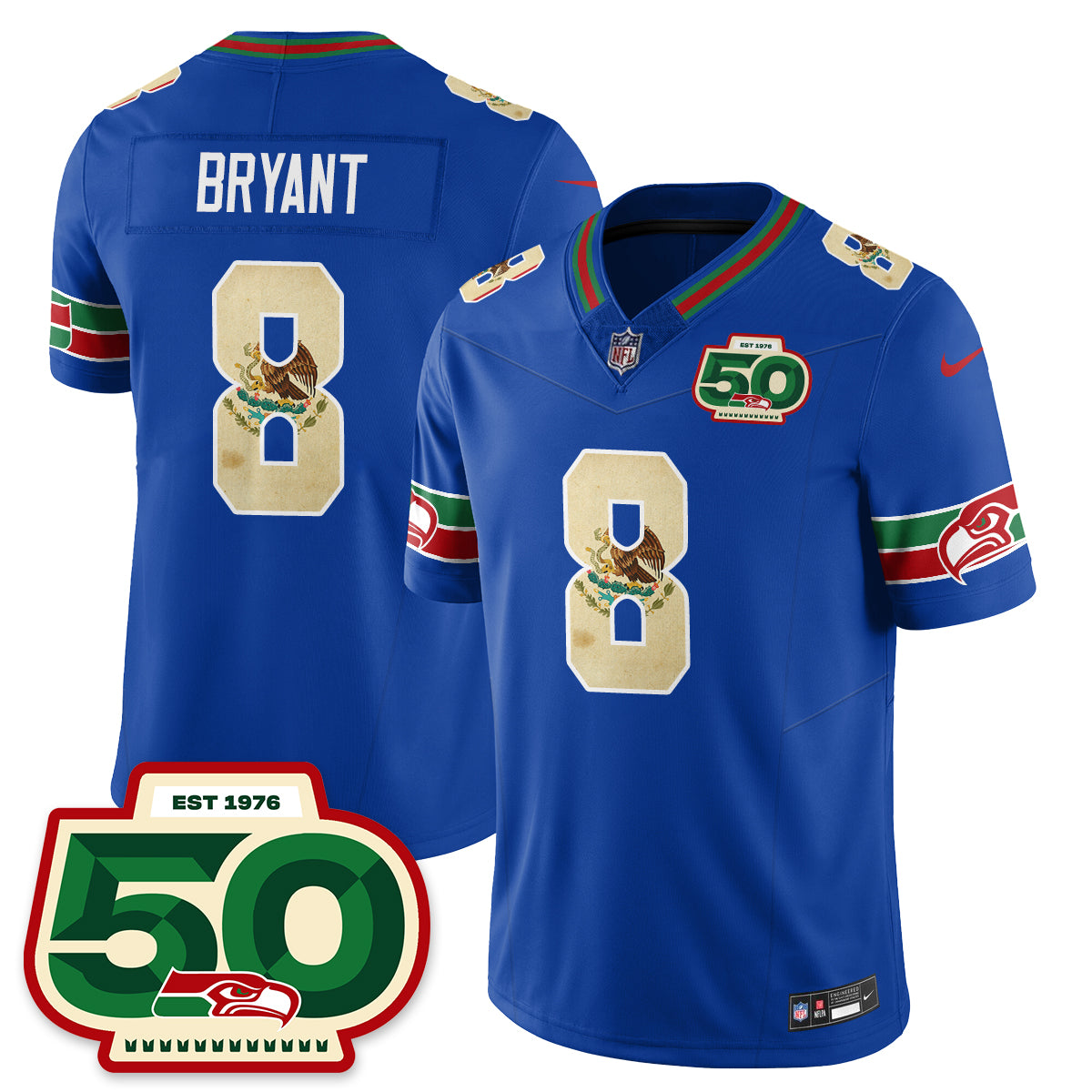 Seattle Seahawks Mexico Vapor Limited Jersey - All Stitched