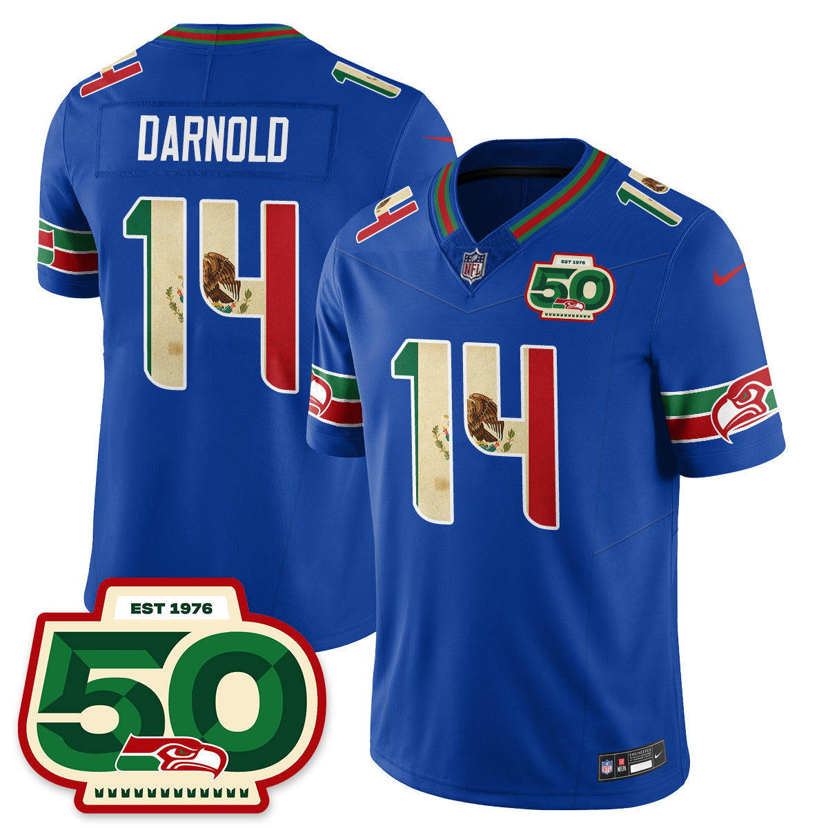 Seattle Seahawks Mexico Vapor Limited Jersey - All Stitched