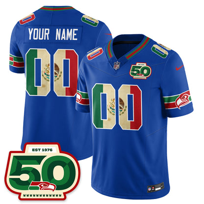 Seattle Seahawks Mexico Vapor Limited Jersey - All Stitched