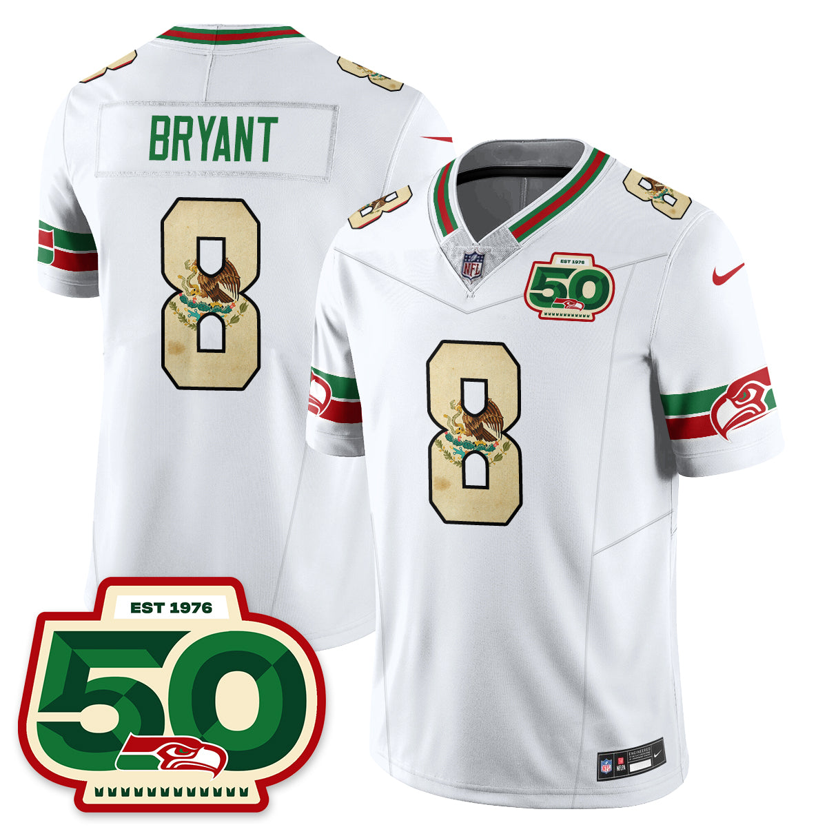 Seattle Seahawks Mexico Vapor Limited Jersey - All Stitched