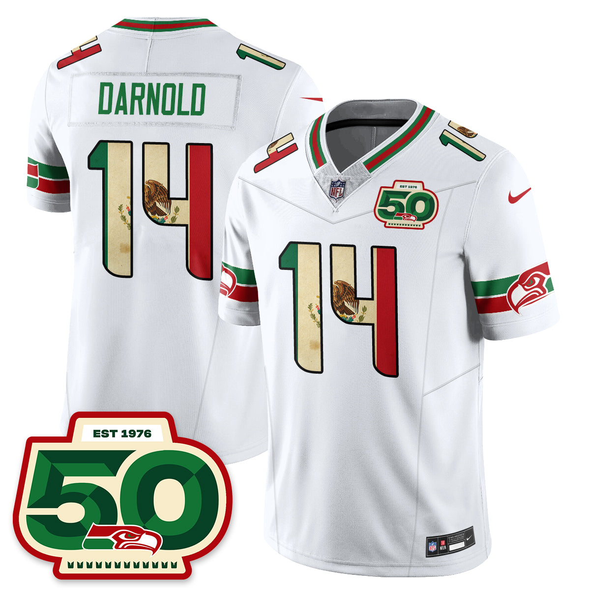 Seattle Seahawks Mexico Vapor Limited Jersey - All Stitched