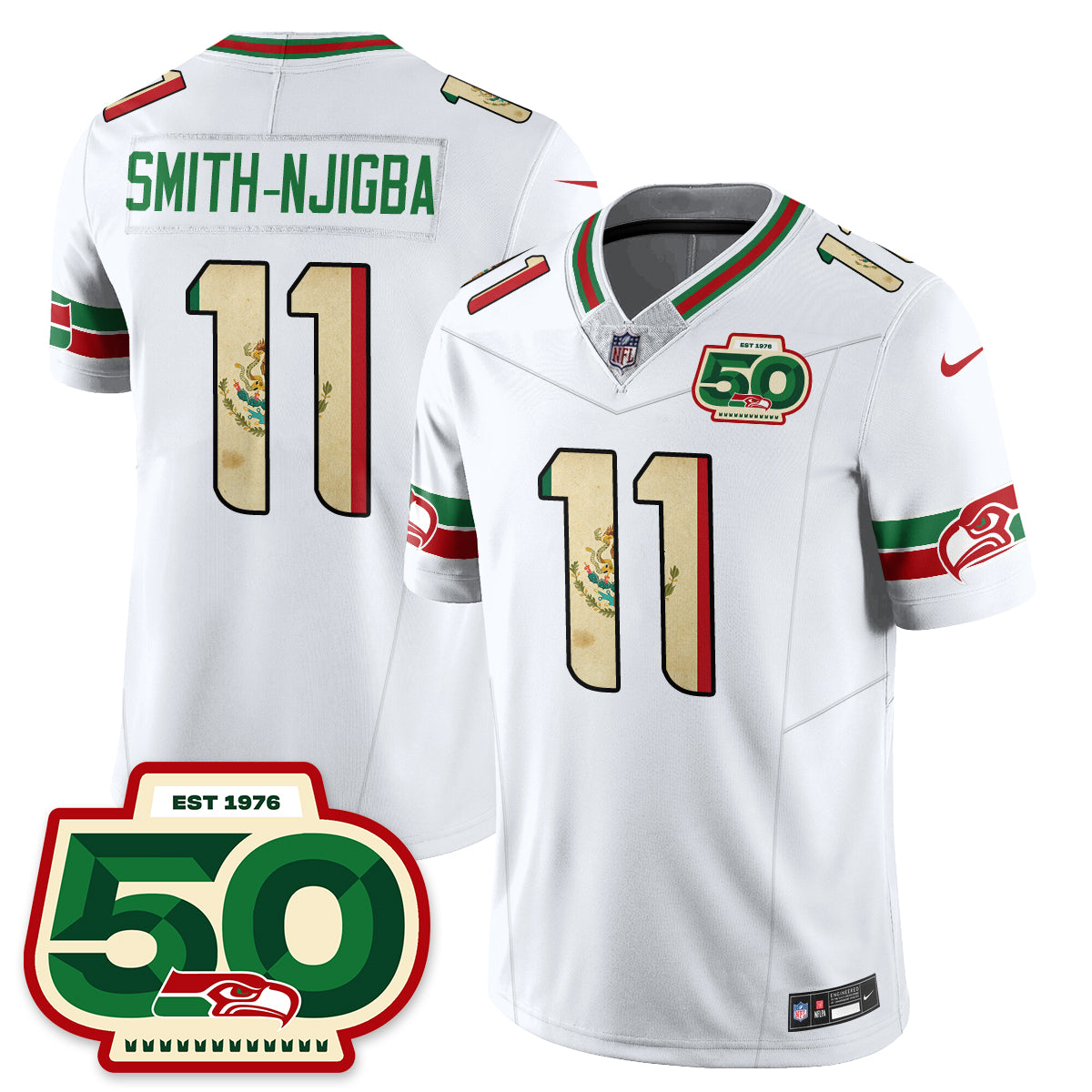 Seattle Seahawks Mexico Vapor Limited Jersey - All Stitched