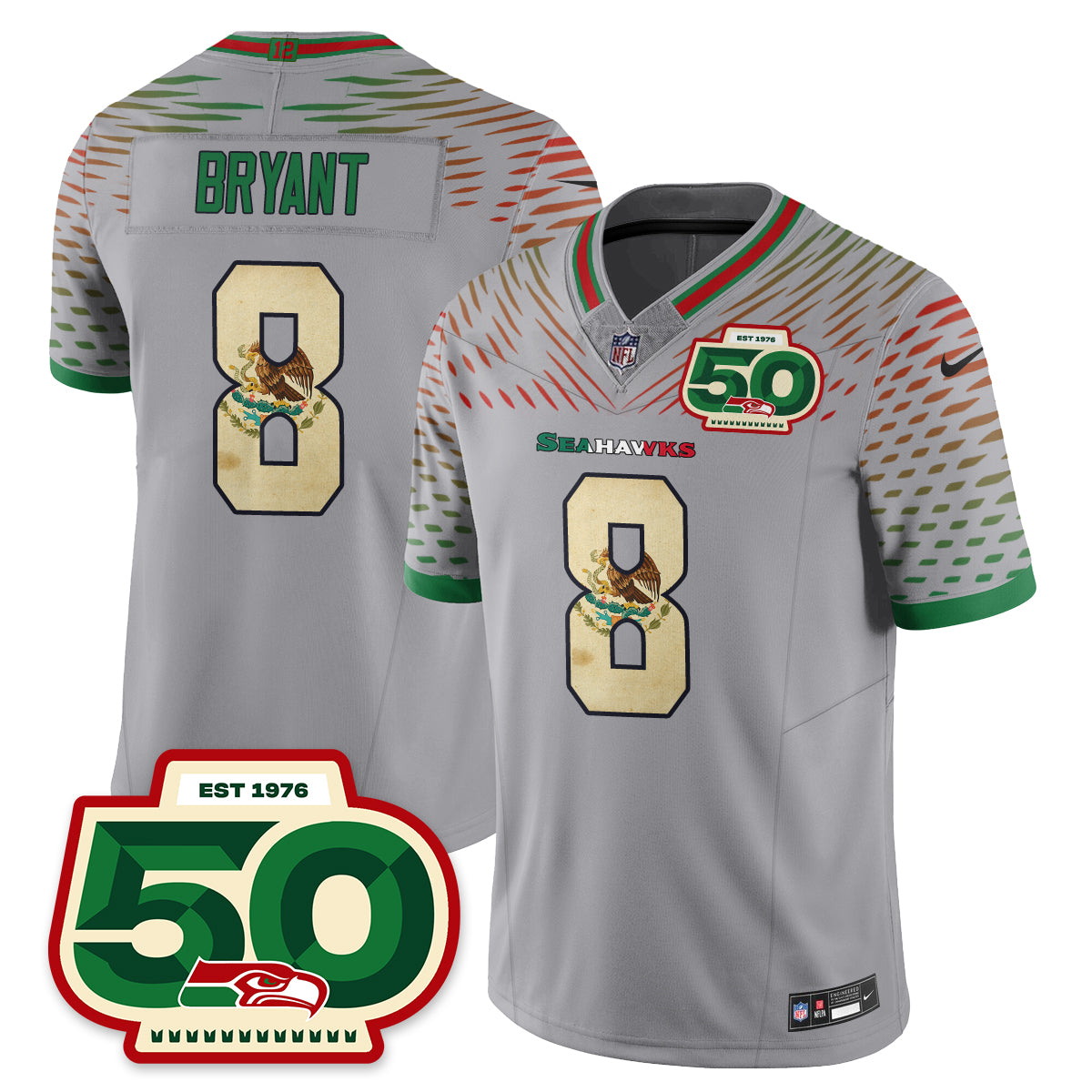 Seattle Seahawks Mexico Vapor Limited Jersey - All Stitched