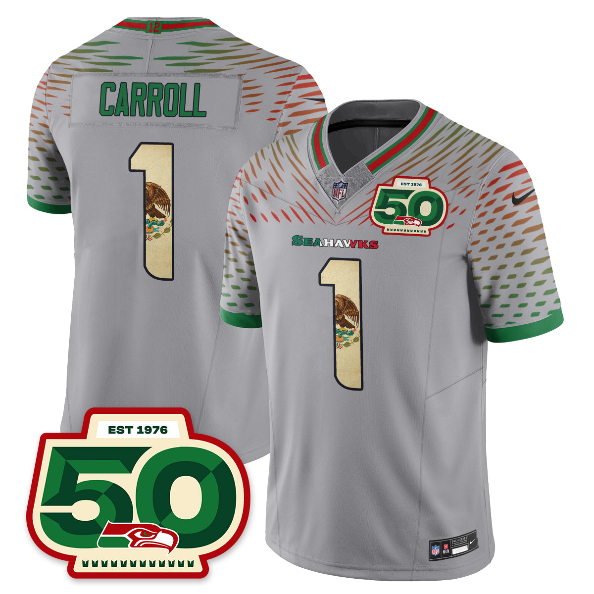 Seattle Seahawks Mexico Vapor Limited Jersey - All Stitched