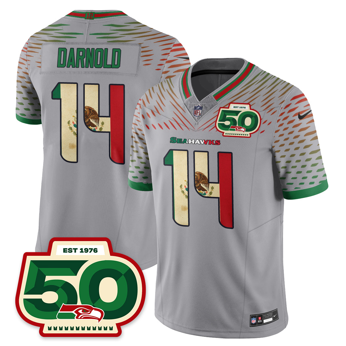 Seattle Seahawks Mexico Vapor Limited Jersey - All Stitched