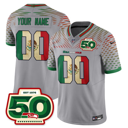 Seattle Seahawks Mexico Vapor Limited Jersey - All Stitched