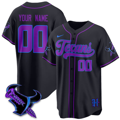 Custom HOU DJ Screw Vapor Limited Baseball Jersey - All Stitched