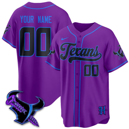 Custom HOU DJ Screw Vapor Limited Baseball Jersey - All Stitched