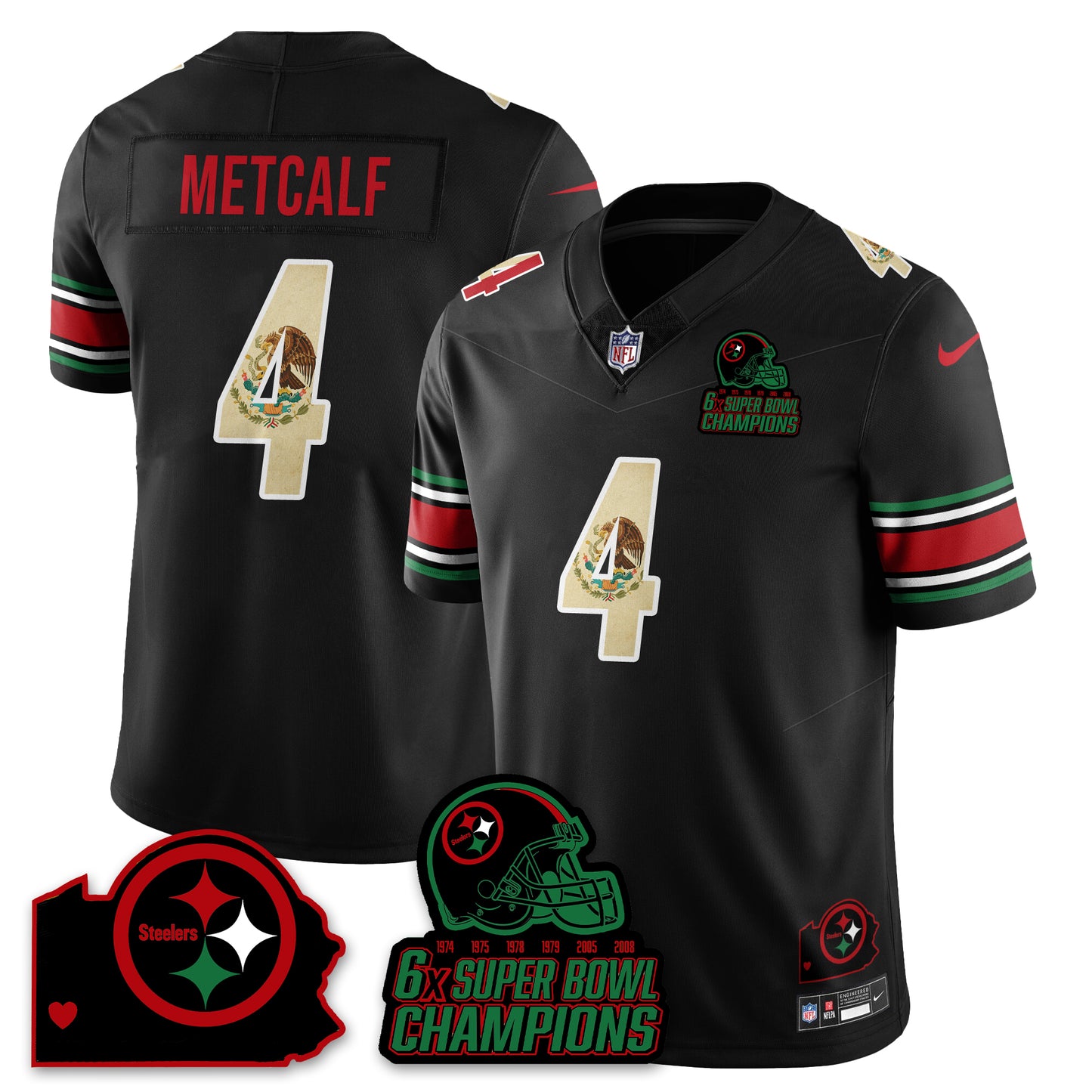 PIT 6-Time Champions Mexico Vapor Limited Jersey - All Stitched