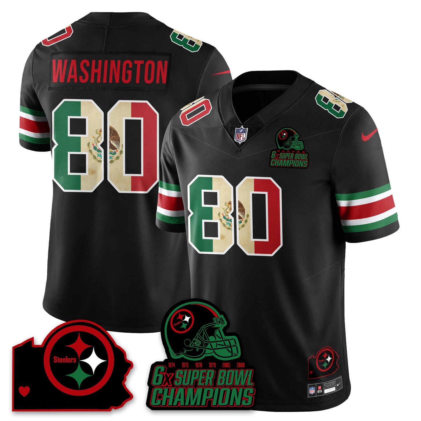 PIT 6-Time Champions Mexico Vapor Limited Jersey - All Stitched