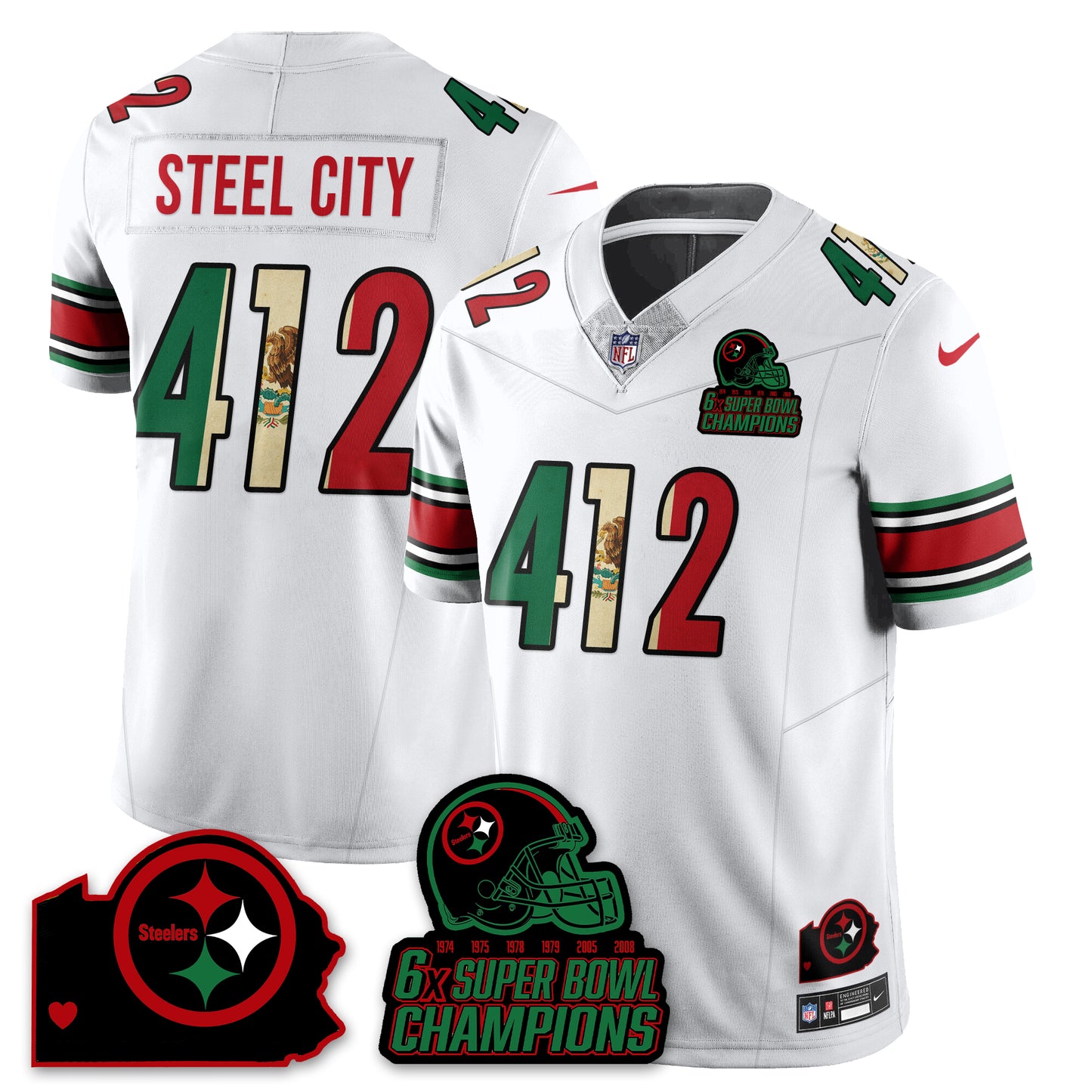 PIT 6-Time Champions Mexico Vapor Limited Jersey - All Stitched