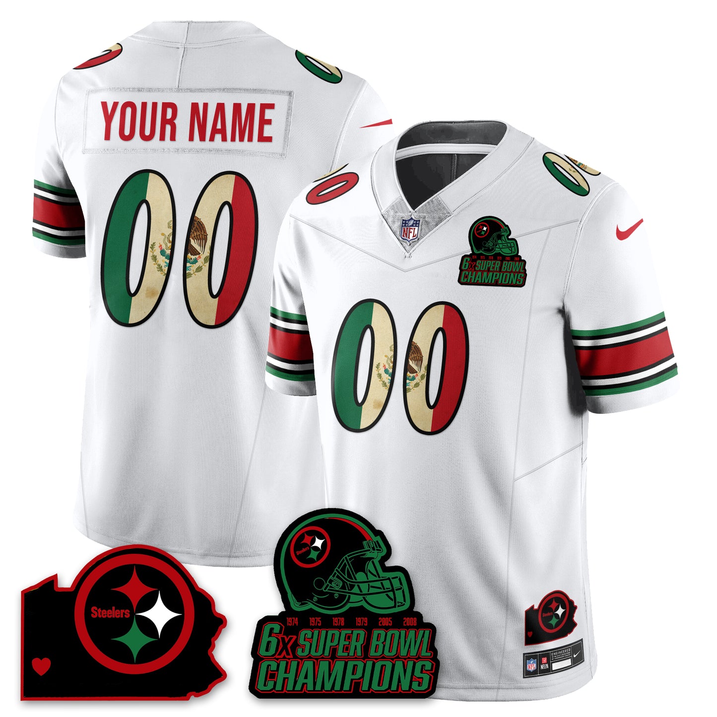 PIT 6-Time Champions Mexico Vapor Limited Jersey - All Stitched