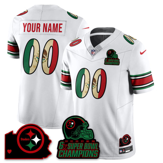 PIT 6-Time Champions Mexico Vapor Limited Custom Jersey - All Stitched