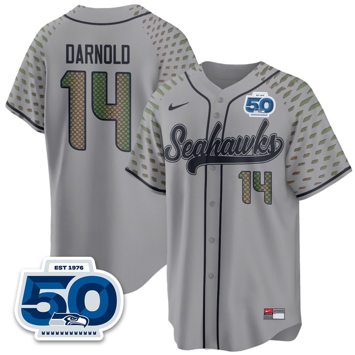 Seattle Seahawks 2025 Rivalries Vapor Limited Baseball Jersey - All Stitched