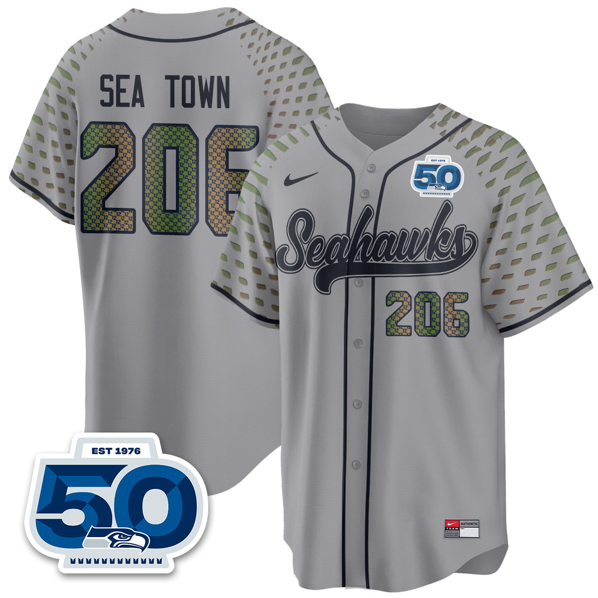 Seattle Seahawks 2025 Rivalries Vapor Limited Baseball Jersey - All Stitched
