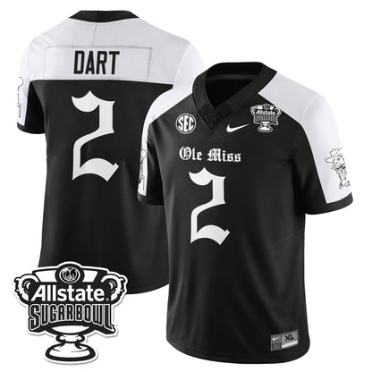 Ole Miss Rebels 2025 Sugar Bowl Gothic Vapor Limited Football Jersey - All Stitched