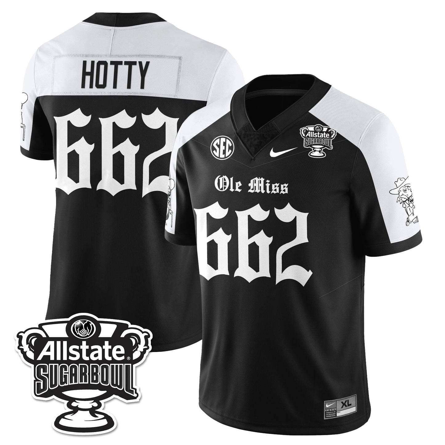 Ole Miss Rebels 2025 Sugar Bowl Gothic Vapor Limited Football Jersey - All Stitched